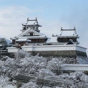 The three selected snow sceneries from Kyoto
